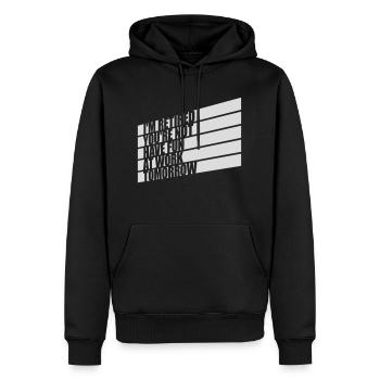 have fun at work - Männer Premium Bio Hoodie - Schwarz - Vorne - Nico (187cm)