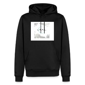 feelings - Männer Premium Bio Hoodie - Schwarz - Vorne - Nico (187cm)