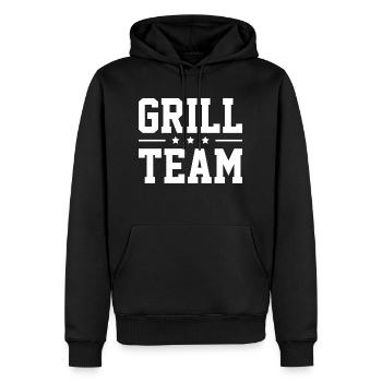Grill Team - Männer Premium Bio Hoodie - Schwarz - Vorne - Nico (187cm)