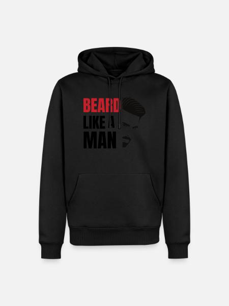 Barbe - Sweat à capuche Premium bio Homme - noir