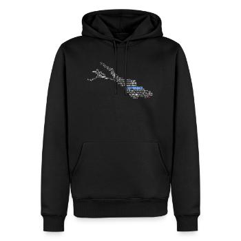 IGS ws bl - Männer Premium Bio Hoodie - Schwarz - Vorne - Nico (187cm)