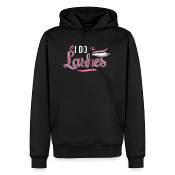 I Do Lashes Make Up Artist - Men’s Premium Organic Hoodie - black - Front - Nico (187cm)