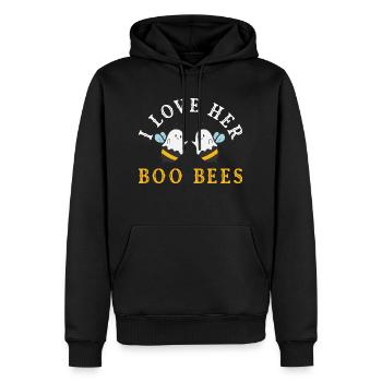 J’adore leurs paires d’abeilles d’Halloween couples p - Sweat à capuche Premium bio Homme - noir - Devant - Nico (187cm)