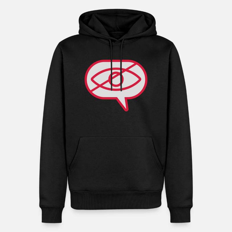 Ne pas voir l’œil visuel - Sweat à capuche Premium bio Homme - noir