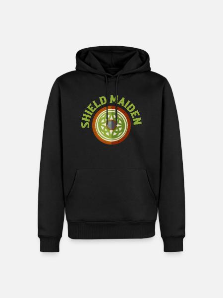 Shield Maiden Viking Norse - Men’s Premium Organic Hoodie - black