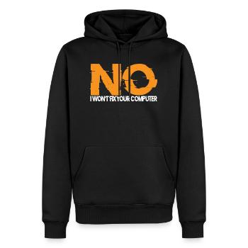 No, I Won't Fix Your Computer 18 - Männer Premium Bio Hoodie - Schwarz - Vorne - Nico (187cm)