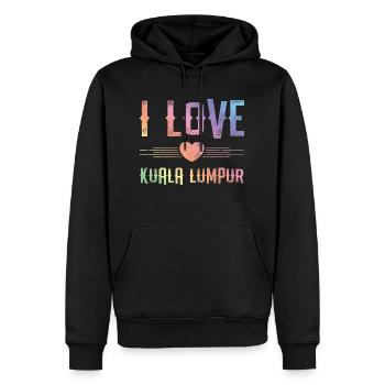 I Love Kuala Lumpur - Men’s Premium Organic Hoodie - black - Front - Nico (187cm)
