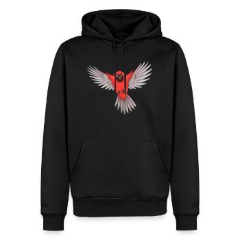 Kardinal - Männer Premium Bio Hoodie - Schwarz - Vorne - Nico (187cm)