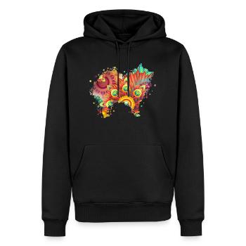 German Spitz Deutscher Spitz Hund Design Hunde - Männer Premium Bio Hoodie - Schwarz - Vorne - Nico (187cm)