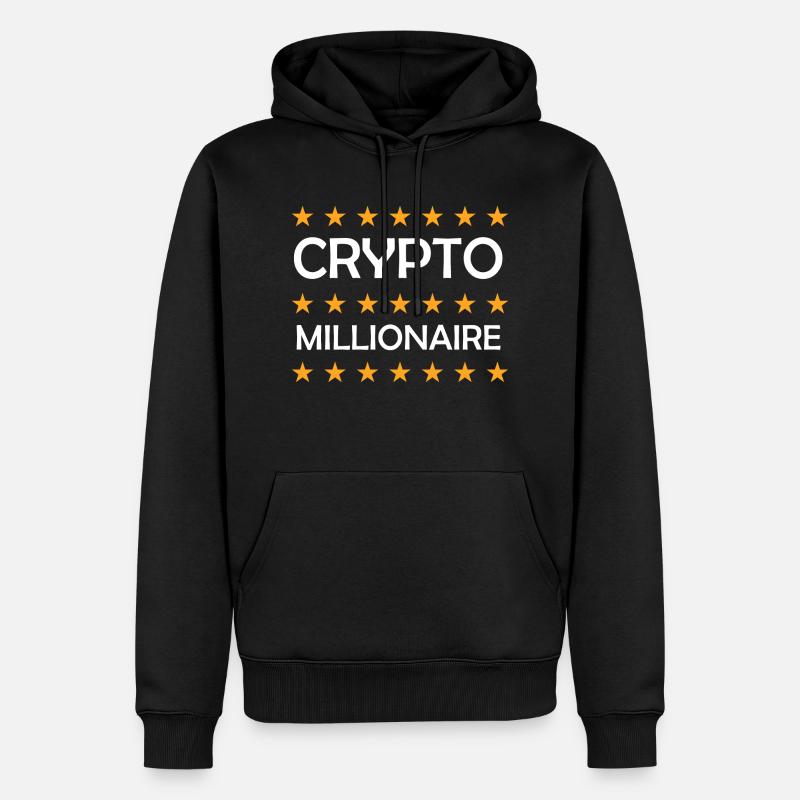 Crypto Bitcoin Trading - Sweat à capuche Premium bio Homme - noir