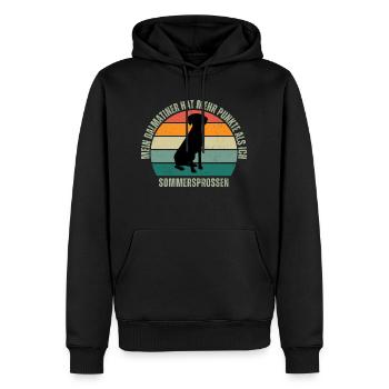 Dalmatiner, mehr Punkte wie ich Sommersprossen - Männer Premium Bio Hoodie - Schwarz - Vorne - Nico (187cm)