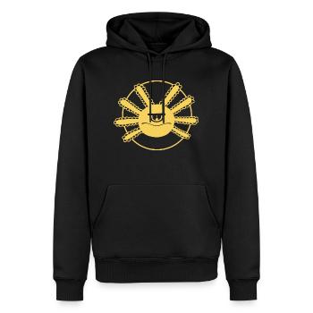 Axolotl Zyklop - Männer Premium Bio Hoodie - Schwarz - Vorne - Nico (187cm)