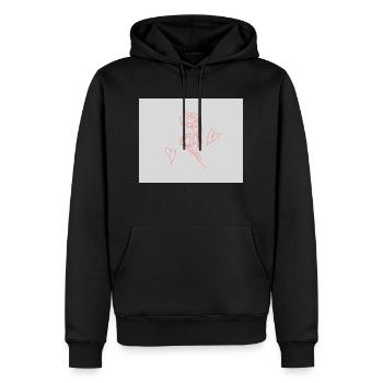 Flowers - Männer Premium Bio Hoodie - Schwarz - Vorne - Nico (187cm)