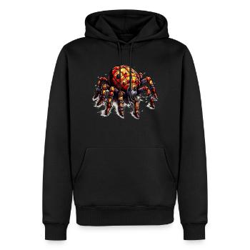 Araignée de dessin animé colorée et amusante pour les enfants - Sweat à capuche Premium bio Homme - noir - Devant - Nico (187cm)