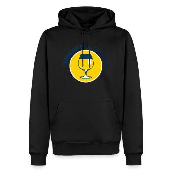 annonce couleur jaune ricar apero alcool humour 30 - Sweat à capuche Premium bio Homme - noir - Devant - Nico (187cm)