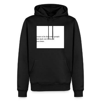 Juste fait - Sweat à capuche Premium bio Homme - noir - Devant - Nico (187cm)