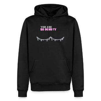 Donut Lecker Geschenkidee Süssgebäck Frau - Männer Premium Bio Hoodie - Schwarz - Vorne - Nico (187cm)