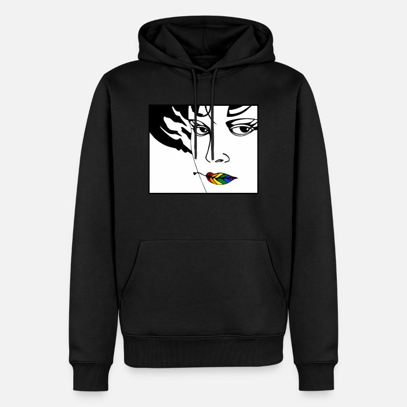 Vulkan 15a - Männer Premium Bio Hoodie - Schwarz