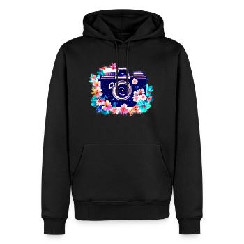 Fotograf Kamera lustig Fotografieren Fotografen - Männer Premium Bio Hoodie - Schwarz - Vorne - Nico (187cm)