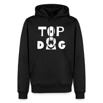 BOSS - Sweat à capuche Premium bio Homme - noir - Devant - Nico (187cm)