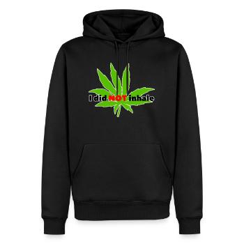 Cannabis - I did not inhale - Men’s Premium Organic Hoodie - black - Front - Nico (187cm)