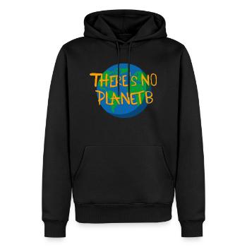 Symbole de protection du climat - Sweat à capuche Premium bio Homme - noir - Devant - Nico (187cm)