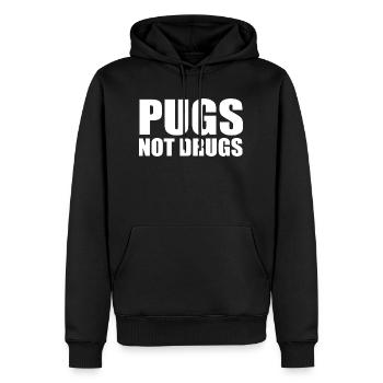 Carlins pas de drogues - Sweat à capuche Premium bio Homme - noir - Devant - Nico (187cm)