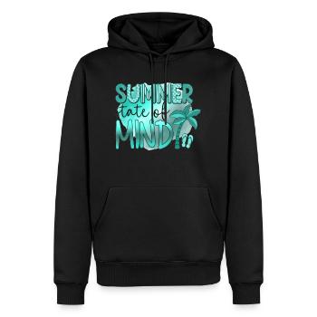 sommer surfen kroatien strand paradies party vibes usa - Männer Premium Bio Hoodie - Schwarz - Vorne - Nico (187cm)