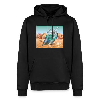 Nature in a plastic cup - BPlanet - Männer Premium Bio Hoodie - Schwarz - Vorne - Nico (187cm)