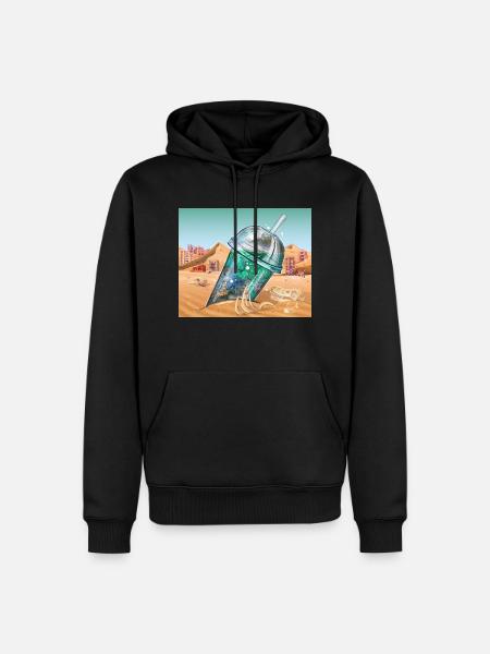 Nature in a plastic cup - BPlanet - Männer Premium Bio Hoodie - Schwarz