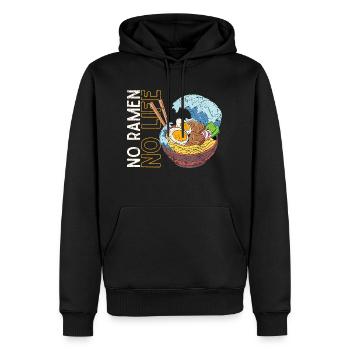 Keine Ramen, kein Leben, lustige japanische Nudeln - Männer Premium Bio Hoodie - Schwarz - Vorne - Nico (187cm)