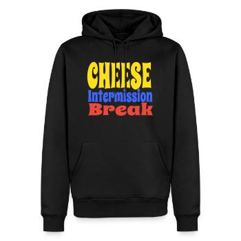 CheeseIntermissionBreakVect - Men’s Premium Organic Hoodie - black - Front - Nico (187cm)