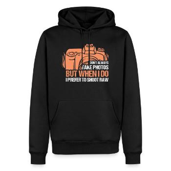 I Don't Always Take Photos Photography Camera - Männer Premium Bio Hoodie - Schwarz - Vorne - Nico (187cm)