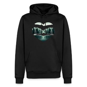 love heart and nature in christmas - Men’s Premium Organic Hoodie - black - Front - Nico (187cm)