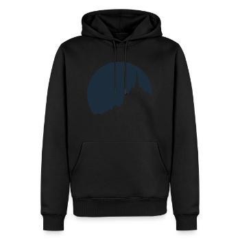 Mont Saint Michel Blauer Sonnenuntergang - Männer Premium Bio Hoodie - Schwarz - Vorne - Nico (187cm)