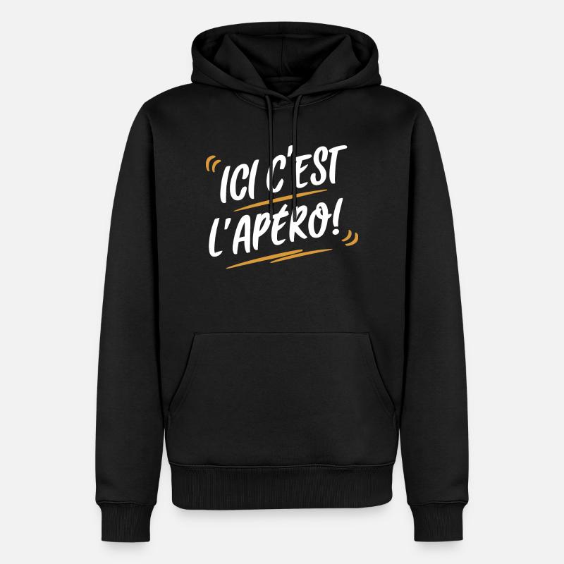 Ici c'est l'apéro - Sweat à capuche Premium bio Homme - noir