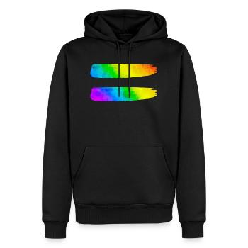 Equality LGBT Pride Awareness Gay Lesbian - Men’s Premium Organic Hoodie - black - Front - Nico (187cm)