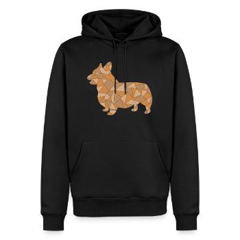 CORGI geometric - Men’s Premium Organic Hoodie - black - Front - Nico (187cm)
