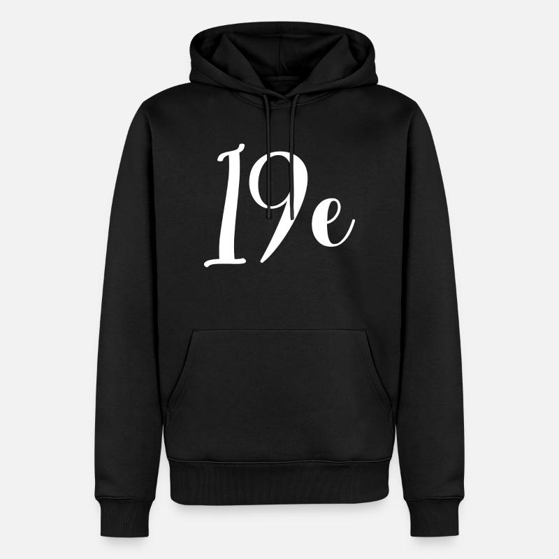 19e Anniversaire - Sweat à capuche Premium bio Homme - noir