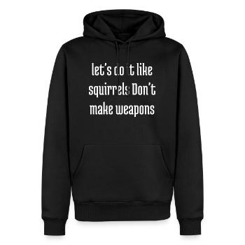 funny quote peace for paris quote joke anti war - Männer Premium Bio Hoodie - Schwarz - Vorne - Nico (187cm)