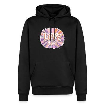 Liebe ist Liebe 3 - Männer Premium Bio Hoodie - Schwarz - Vorne - Nico (187cm)