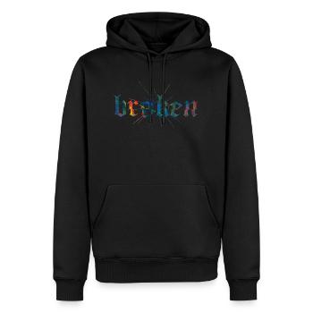 Restez fort Citation positive Mignon Amour Positivité - Sweat à capuche Premium bio Homme - noir - Devant - Nico (187cm)