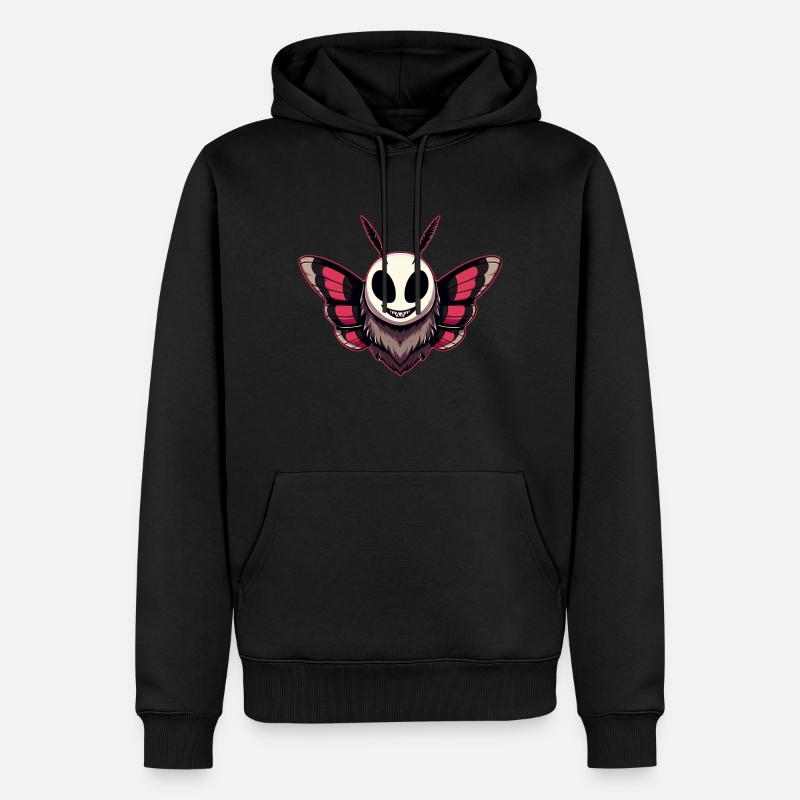 Böse Motte - Mothman Cryptid - Männer Premium Bio Hoodie - Schwarz
