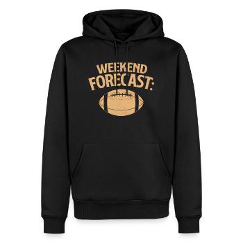 Weekend Forecast - Football Game Day Vibes - Men’s Premium Organic Hoodie - black - Front - Nico (187cm)