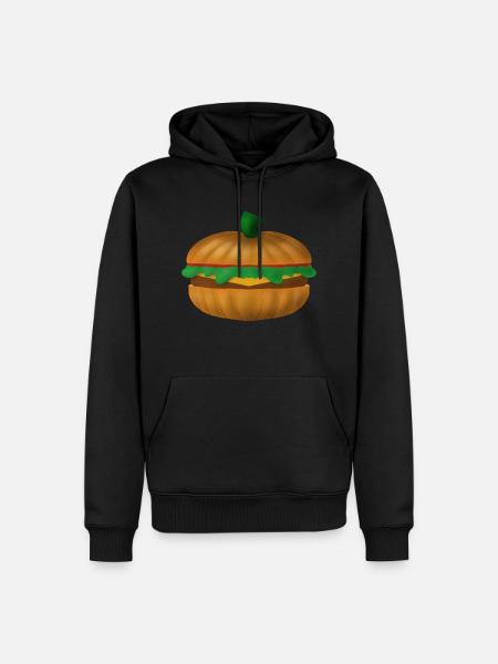 Burger citrouille - Sweat à capuche Premium bio Homme - noir