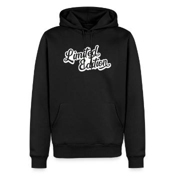 Limited Edition - Men’s Premium Organic Hoodie - black - Front - Nico (187cm)