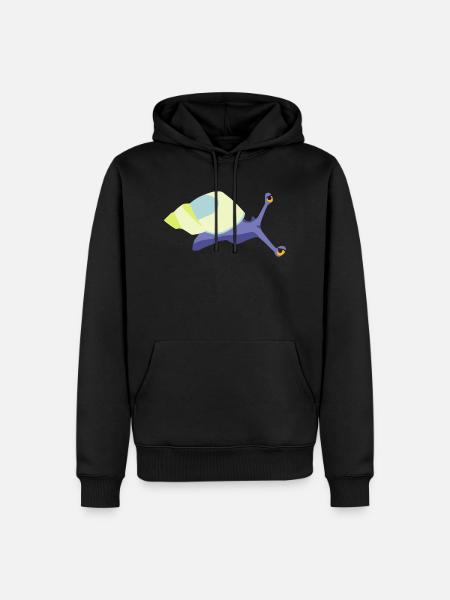 Snail violet - Men’s Premium Organic Hoodie - black