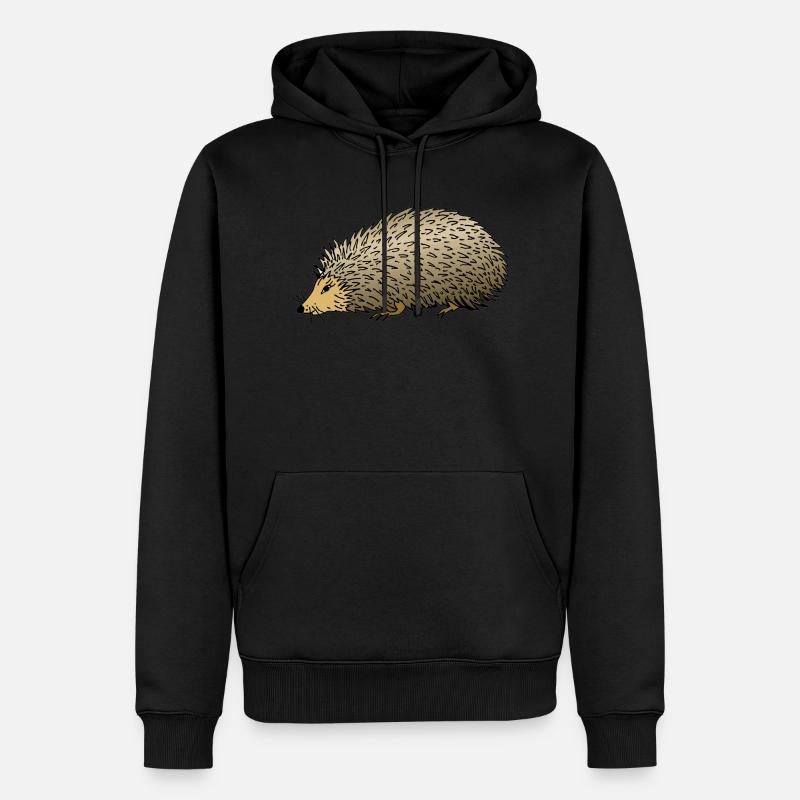 Igel - Männer Premium Bio Hoodie - Schwarz