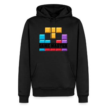 Spielleiter - Männer Premium Bio Hoodie - Schwarz - Vorne - Nico (187cm)
