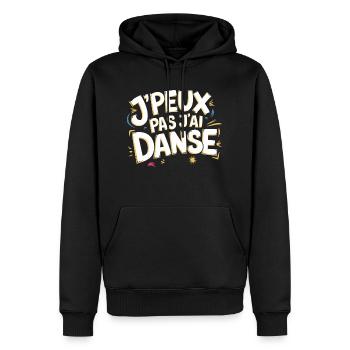 J'peux pas j'ai danse - Sweat à capuche Premium bio Homme - noir - Devant - Nico (187cm)